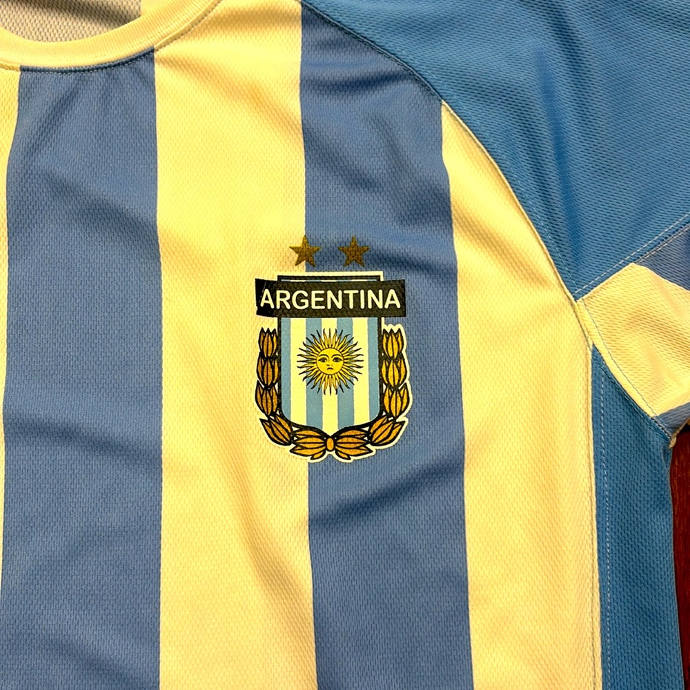Argentina National Team Soccer Jersey Futbol Athletic Team Shirt Unisex Size L - Picture 2 of 4